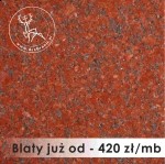 Blaty granitowe, blaty kamienne Imperial Red - Granit